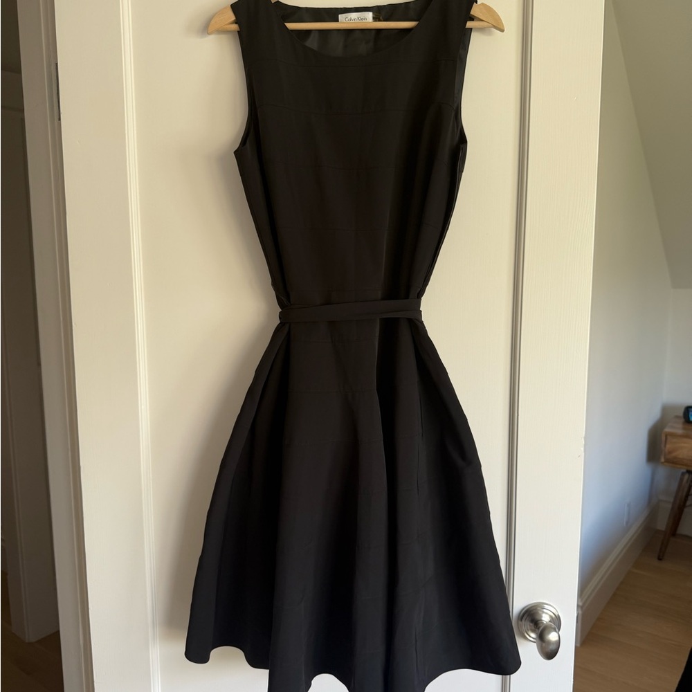 Calvin Klein | Elegant Black Sleeveless Dress | Sz 12